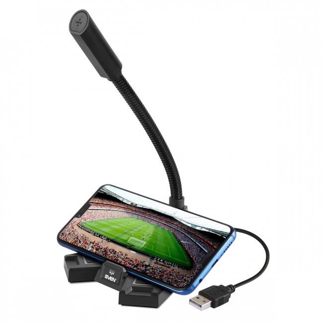 Микрофон SVEN MK-600 (RGB, USB) Sven SV-020569 — для бизнеса и офиса
