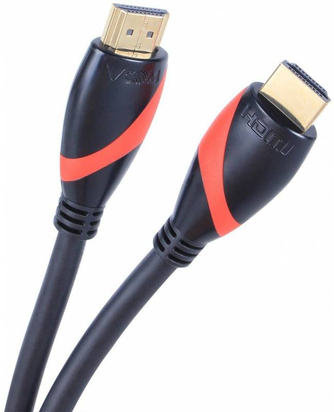 Кабель HDMI 19M/M ver. 2.0 black red, 0.5m VCOM <CG525-R-0.5> VCOM HDMI (m) - HDMI (m) 0.5м — для бизнеса и офиса