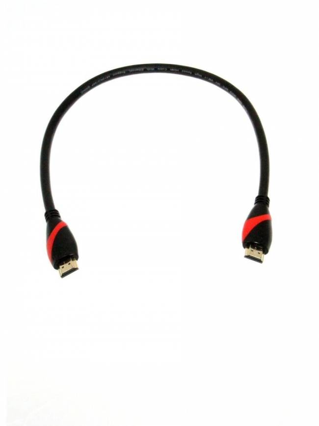 Кабель HDMI 19M/M ver. 2.0 black red, 0.5m VCOM <CG525-R-0.5> VCOM HDMI (m) - HDMI (m) 0.5м — для бизнеса и офиса