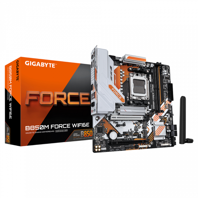 Материнская плата GIGABYTE B850M FORCE WF6E — для бизнеса и офиса Материнская плата GIGABYTE B850M FORCE WF6E — для бизнеса и офиса