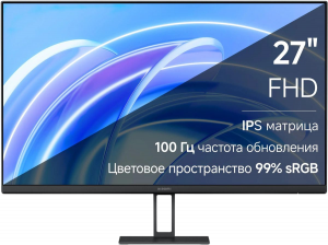 Монитор Монитор Xiaomi 27" A27i 1920x1080, IPS, 16:9, 178° /178°, 100 Hz, 6 ms GTG, 250 cd/m2, 1000:1, Регулировка наклона экрана, 1xHDMI (v.2.0), 1xDP (v.1.4), sRGB 99%, HDR10, Low Blue Light, VESA 75x75, Black, P27FBA-RAGL (ELA5345EU)