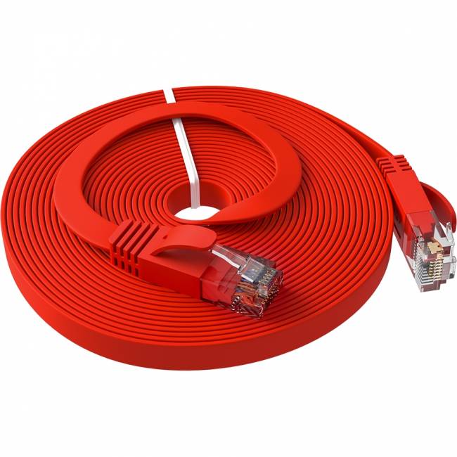 GCR Патч-корд PROF плоский прямой 15.0m, UTP медь кат.6, красный, 30 AWG, ethernet high speed 10 Гбит/с, RJ45, T568B, GCR-52855 Greenconnect GCR-52855 — для бизнеса и офиса GCR Патч-корд PROF плоский прямой 15.0m, UTP медь кат.6, красный, 30 AWG, ethernet high speed 10 Гбит/с, RJ45, T568B, GCR-52855 Greenconnect GCR-52855 — для бизнеса и офиса