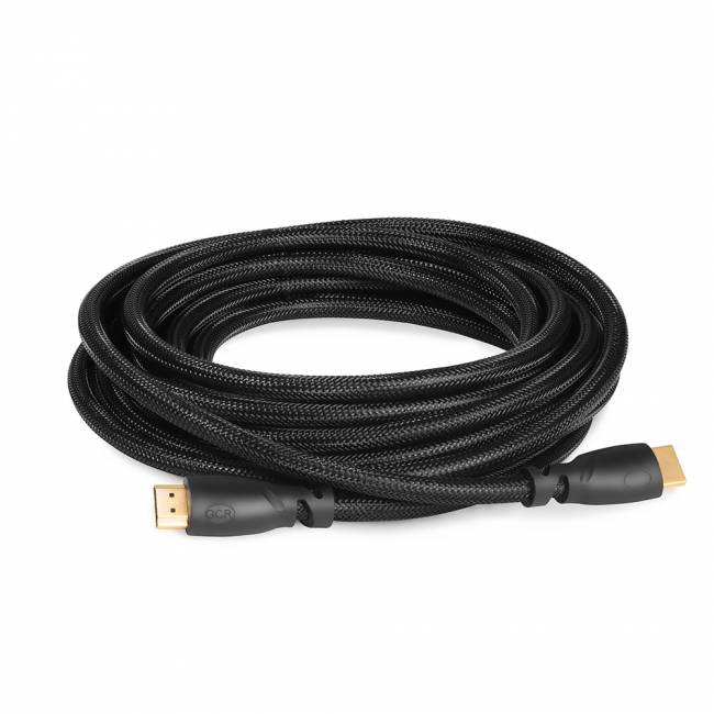 Greenconnect Кабель 5.0m HDMI версия 2.0, HDR 4:2:2, Ultra HD, 4K 60 fps 60Hz/5K*30Hz, 3D, AUDIO, 18.0 Гбит/с, 28/28 AWG, OD7.3mm, тройной экран, черный нейлон, GCR-HM811-5.0m Greenconnect HDMI (m) - HDMI (m) 5м — для бизнеса и офиса Greenconnect Кабель 5.0m HDMI версия 2.0, HDR 4:2:2, Ultra HD, 4K 60 fps 60Hz/5K*30Hz, 3D, AUDIO, 18.0 Гбит/с, 28/28 AWG, OD7.3mm, тройной экран, черный нейлон, GCR-HM811-5.0m Greenconnect HDMI (m) - HDMI (m) 5м — для бизнеса и офиса