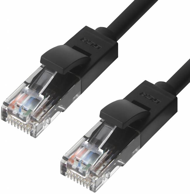 Greenconnect Патч-корд прямой 5.0m, UTP кат.5e, черный, позолоченные контакты, 24 AWG, литой, GCR-LNC06-5.0m, ethernet high speed 1 Гбит/с, RJ45, T568B Greenconnect RJ45(m) - RJ45(m) Cat. 5e U/UTP PVC 5м чёрный — для бизнеса и офиса Greenconnect Патч-корд прямой 5.0m, UTP кат.5e, черный, позолоченные контакты, 24 AWG, литой, GCR-LNC06-5.0m, ethernet high speed 1 Гбит/с, RJ45, T568B Greenconnect RJ45(m) - RJ45(m) Cat. 5e U/UTP PVC 5м чёрный — для бизнеса и офиса