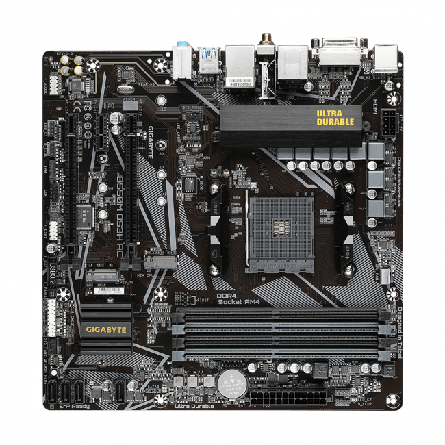 Материнская плата Gigabyte B550M DS3H AC — для бизнеса и офиса Материнская плата Gigabyte B550M DS3H AC — для бизнеса и офиса