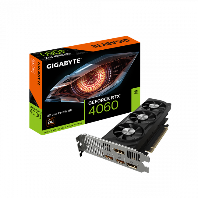 Видеокарта GIGABYTE GV-N4060OC-8GL — для бизнеса и офиса Видеокарта GIGABYTE GV-N4060OC-8GL — для бизнеса и офиса