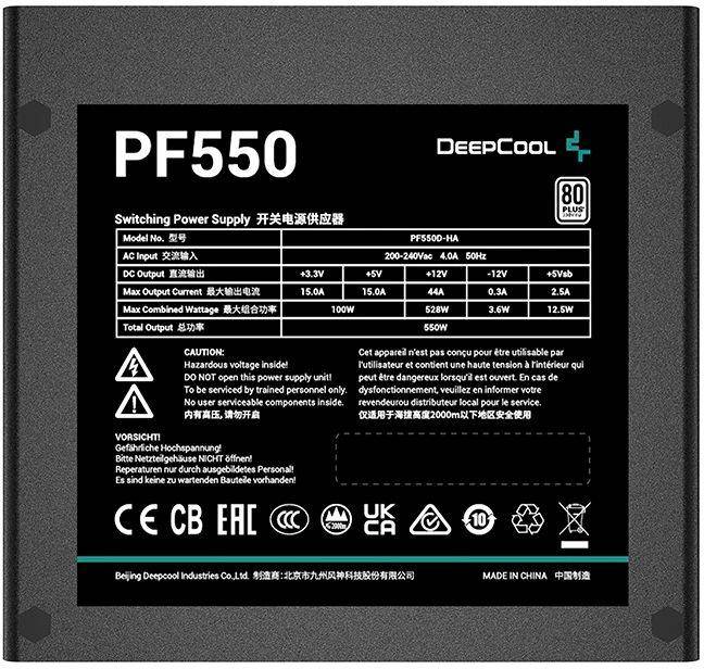 Блок питания Deepcool R-PF550D-HA0B-WDEU — для бизнеса и офиса Блок питания Deepcool R-PF550D-HA0B-WDEU — для бизнеса и офиса