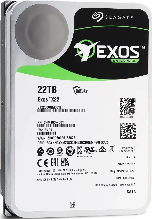 Жесткий диск Seagate ST22000NM001E — для бизнеса и офиса Жесткий диск Seagate ST22000NM001E — для бизнеса и офиса