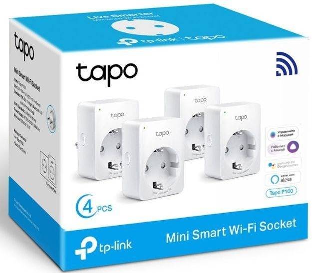 Умная розетка TP-Link Mini Smart Tapo P100 — для бизнеса и офиса Умная розетка TP-Link Mini Smart Tapo P100 — для бизнеса и офиса