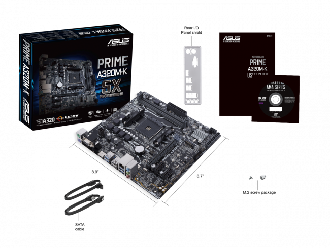 Материнская плата ASUS PRIME A320M-K — для бизнеса и офиса Материнская плата ASUS PRIME A320M-K — для бизнеса и офиса