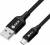 GCR QC Кабель 1.5m MicroUSB, быстрая зарядка, черный нейлон, AL корпус черный, черный ПВХ, 28/24 AWG, GCR-52476 Greenconnect USB 2.0 Type-AM - microUSB 2.0 (m) 1.5м — для бизнеса и офиса