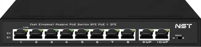Passive PoE коммутатор Fast Ethernet NST NS-SW-8F2F-P/A — для бизнеса и офиса Passive PoE коммутатор Fast Ethernet NST NS-SW-8F2F-P/A — для бизнеса и офиса