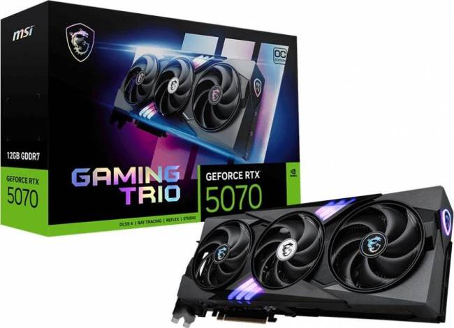 Видеокарта MSI RTX 5070 12G GAMING TRIO OC — для бизнеса и офиса