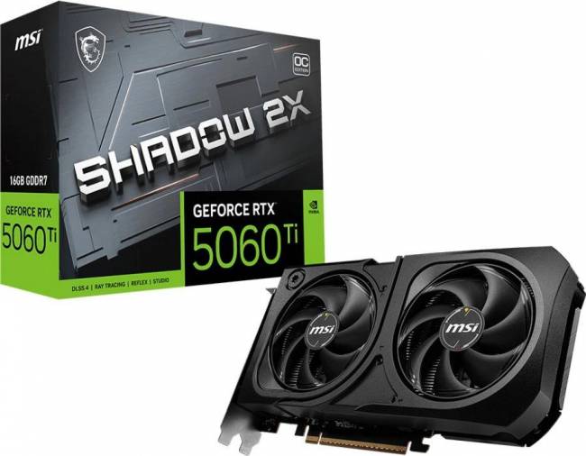 Видеокарта MSI RTX 5060TI 16G SHADOW 2X OC PL — для бизнеса и офиса Видеокарта MSI RTX 5060TI 16G SHADOW 2X OC PL — для бизнеса и офиса