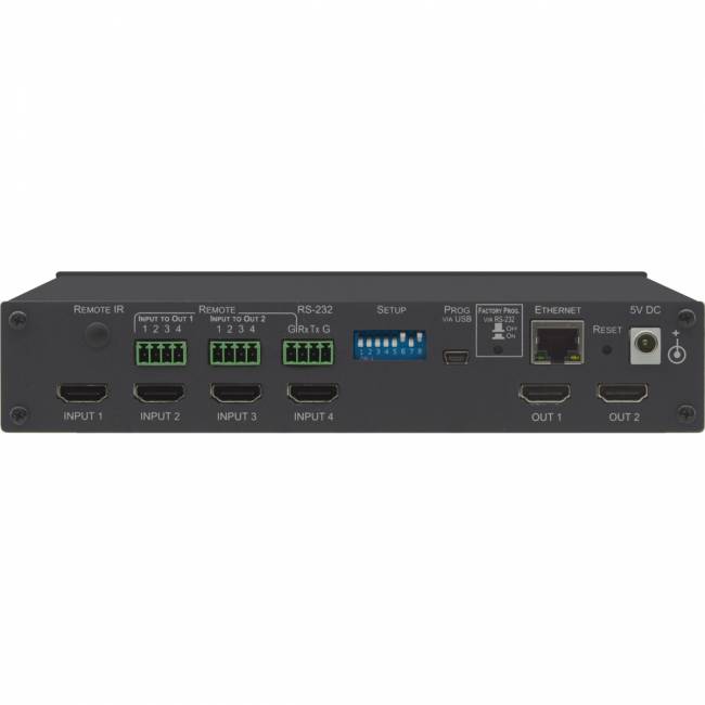 Матричный коммутатор 4х2 HDMI 4K/60 (4:4:4) с HDCP 1.4/2.2, HDR и EDID Kramer VS-42H2 — для бизнеса и офиса Матричный коммутатор 4х2 HDMI 4K/60 (4:4:4) с HDCP 1.4/2.2, HDR и EDID Kramer VS-42H2 — для бизнеса и офиса