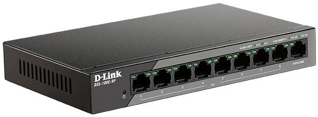 Коммутатор D-Link DSS-100E-9P/B1A — для бизнеса и офиса Коммутатор D-Link DSS-100E-9P/B1A — для бизнеса и офиса