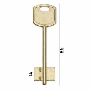 Заготовка дверного ключа Зенит-1 ZNT1D 85,4*22*14,3 мм