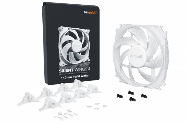 Кулер для корпуса be quiet! SILENT WINGS 4 140mm PWM White — для бизнеса и офиса Кулер для корпуса be quiet! SILENT WINGS 4 140mm PWM White — для бизнеса и офиса