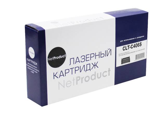 Тонер-картридж NetProduct (N-CLT-C406S) для Samsung CLP-360/365/368/CLX-3300/3305, C, 1K — для бизнеса и офиса Тонер-картридж NetProduct (N-CLT-C406S) для Samsung CLP-360/365/368/CLX-3300/3305, C, 1K — для бизнеса и офиса