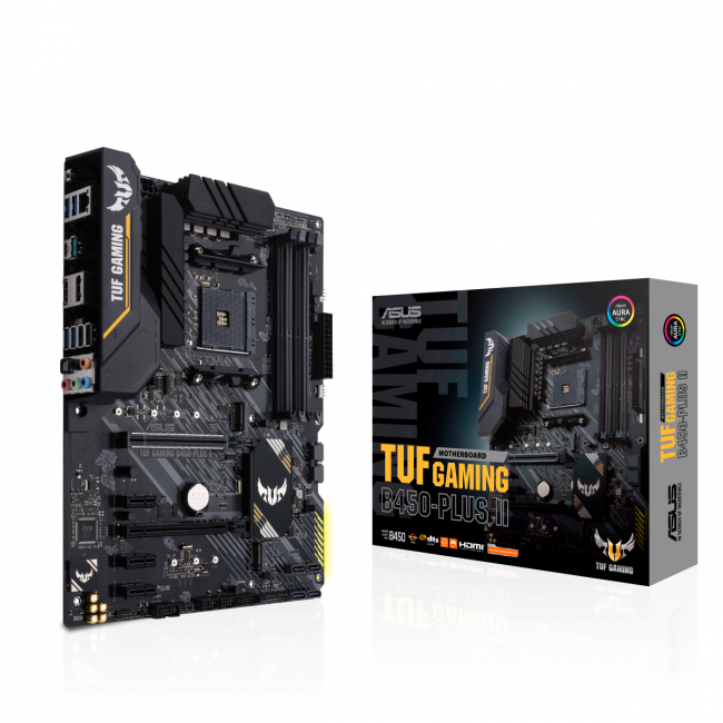 Материнская плата ASUS TUF GAMING B450-PLUS II — для бизнеса и офиса Материнская плата ASUS TUF GAMING B450-PLUS II — для бизнеса и офиса