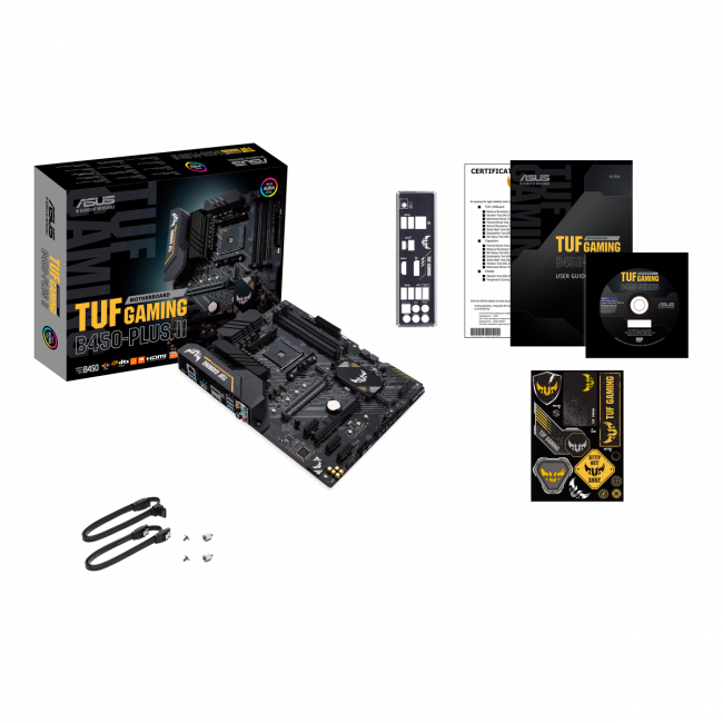 Материнская плата ASUS TUF GAMING B450-PLUS II — для бизнеса и офиса Материнская плата ASUS TUF GAMING B450-PLUS II — для бизнеса и офиса