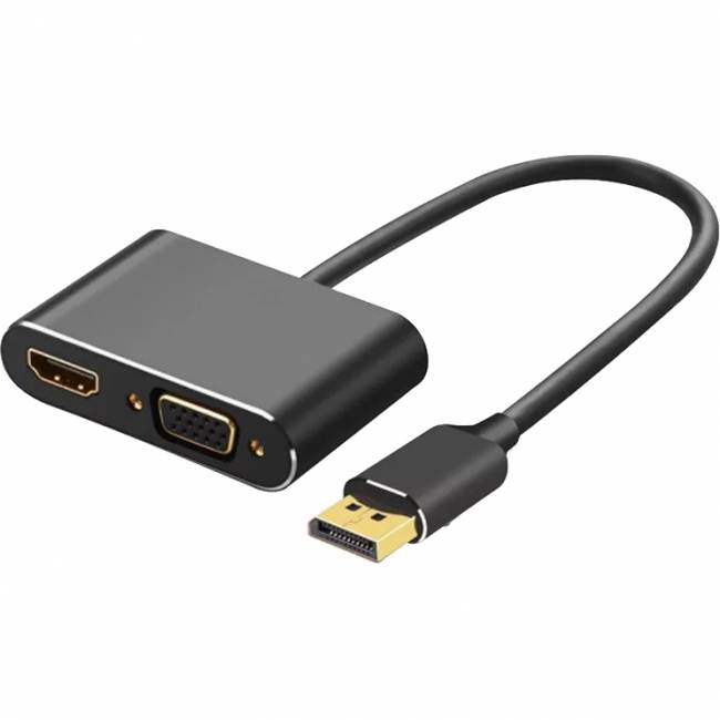Кабель-переходник DisplayPort(M) ---> HDMI(F)+VGA(F)4K@30Hz VCOM Allum shell<CG640M-0.15> Кабель-переходник VCOM DisplayPort M/HDMI F/VGA F (CG640M-0.15) — для бизнеса и офиса Кабель-переходник DisplayPort(M) ---> HDMI(F)+VGA(F)4K@30Hz VCOM Allum shell<CG640M-0.15> Кабель-переходник VCOM DisplayPort M/HDMI F/VGA F (CG640M-0.15) — для бизнеса и офиса