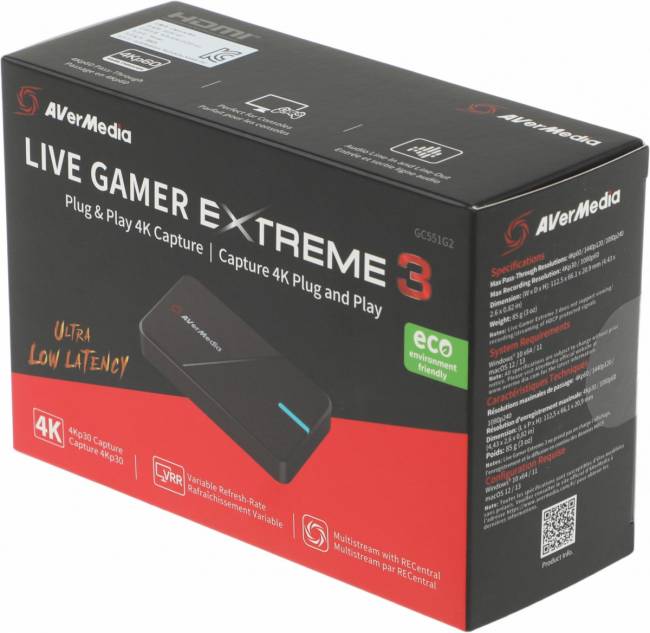 Карта видеозахвата AverMedia LIVE GAMER EXTREME 3 — для бизнеса и офиса Карта видеозахвата AverMedia LIVE GAMER EXTREME 3 — для бизнеса и офиса