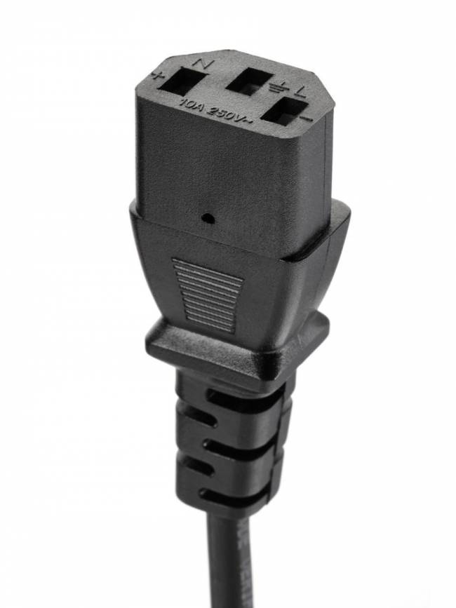 Кабель компьютер --> розетка 220V ( угловая Евровилка) <VDE> 3G*1mm2 VCOM <CE021-CU1.0-1.8> , 1,8 м VCOM CE021 CU 1.0 EURO — для бизнеса и офиса