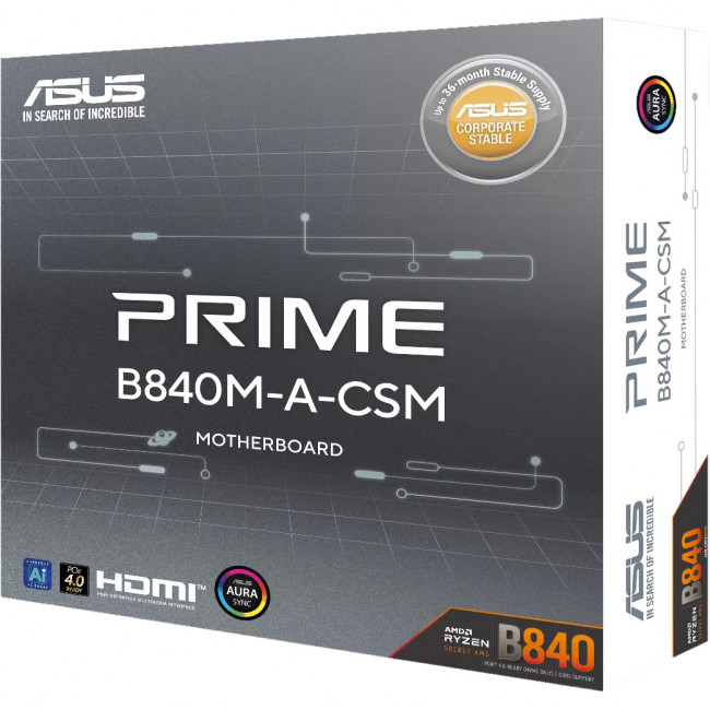 Материнская плата ASUS PRIME B840M-A-CSM (90MB1J10-M0EAYC) — для бизнеса и офиса