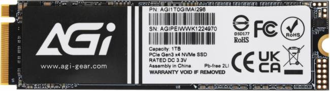 Накопитель SSD AGI TECHNOLOGY CO., LTD AGI1T0GIMAI298 — для бизнеса и офиса