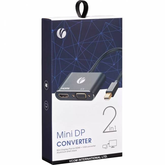 Кабель-переходник miniDisplayPort(M) ---> HDMI(F)+VGA(F)4K@30Hz VCOM Allum shell<CG646M-0.15> Кабель-переходник VCOM Mini DisplayPort M/HDMI F/VGA F (CG646M-0.15) — для бизнеса и офиса Кабель-переходник miniDisplayPort(M) ---> HDMI(F)+VGA(F)4K@30Hz VCOM Allum shell<CG646M-0.15> Кабель-переходник VCOM Mini DisplayPort M/HDMI F/VGA F (CG646M-0.15) — для бизнеса и офиса