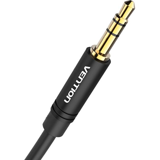 Кабель Vention аудио Jack 3,5 mm M/Jack 3,5 mm M  - 1.5м Черный Кабель Vention mini jack 3.5 mm(m)/mini jack 3.5 mm(m) - 1.5 м (BAKBG) — для бизнеса и офиса