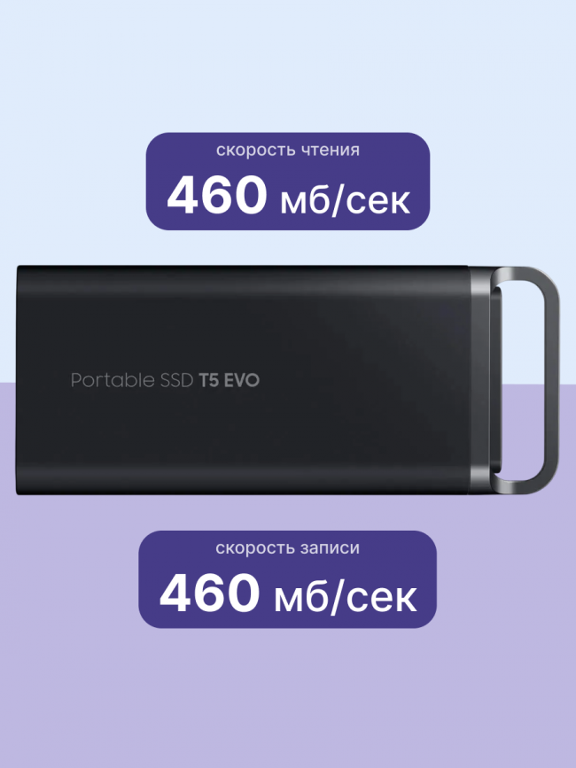Внешний HDD/SSD Samsung External SSD T5 EVO (MU-PH2T0S/WW) — для бизнеса и офиса Внешний HDD/SSD Samsung External SSD T5 EVO (MU-PH2T0S/WW) — для бизнеса и офиса