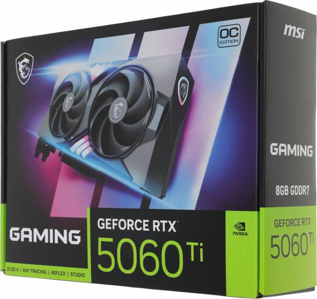 Видеокарта MSI RTX 5060TI 8G GAMING OC — для бизнеса и офиса Видеокарта MSI RTX 5060TI 8G GAMING OC — для бизнеса и офиса