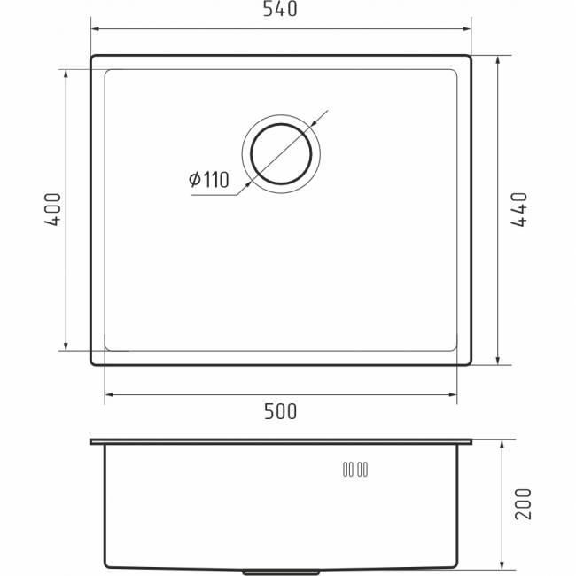 Кухонная мойка RIVELATO Rivelato Rinox 5444 UN — для бизнеса и офиса Кухонная мойка RIVELATO Rivelato Rinox 5444 UN — для бизнеса и офиса