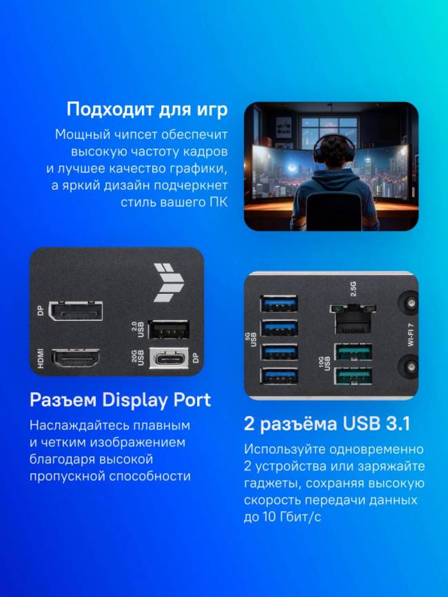 Материнская плата ASUS TUF GAMING B860M-PLUS WIFI — для бизнеса и офиса