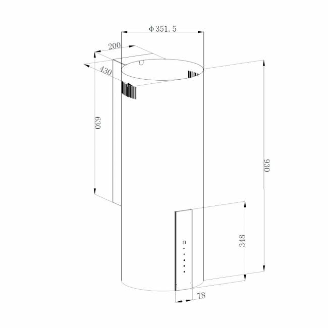 Вытяжка KORTING Korting KHC 35969 DX Cylinder — для бизнеса и офиса