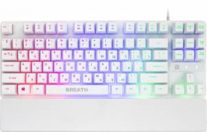 Defender Проводная игровая клавиатура Breath GK-184 RU, белый,радужная,87кнопок Defender 45184
