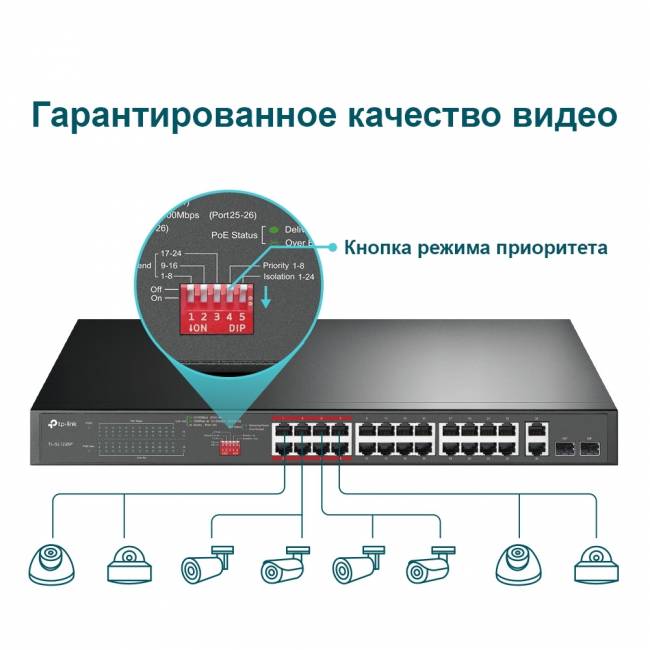 Коммутатор TP-Link TL-SL1226P — для бизнеса и офиса Коммутатор TP-Link TL-SL1226P — для бизнеса и офиса