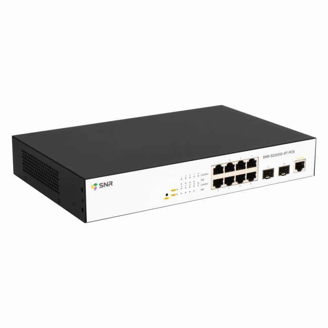 Коммутатор SNR-S2200G-8T-POE — для бизнеса и офиса Коммутатор SNR-S2200G-8T-POE — для бизнеса и офиса
