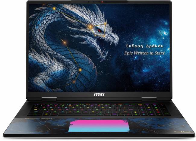 Ноутбук Ноутбук MSI Titan Dragon Edition 18 HX A2WJ-1251RU Core Ultra 9 290HX Plus 96Gb SSD4Tb NVIDIA GeForce RTX 5090 24Gb 18" IPS UHD+ (3840x2400) Windows 11 black WiFi BT Cam (9S7-1824D6-1251) — для бизнеса и офиса Ноутбук Ноутбук MSI Titan Dragon Edition 18 HX A2WJ-1251RU Core Ultra 9 290HX Plus 96Gb SSD4Tb NVIDIA GeForce RTX 5090 24Gb 18" IPS UHD+ (3840x2400) Windows 11 black WiFi BT Cam (9S7-1824D6-1251) — для бизнеса и офиса