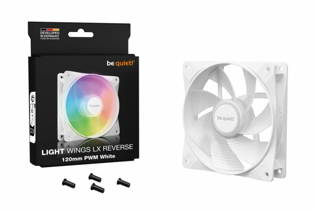 Кулер для корпуса be quiet! LIGHT WINGS LX 120mm PWM Reverse White — для бизнеса и офиса Кулер для корпуса be quiet! LIGHT WINGS LX 120mm PWM Reverse White — для бизнеса и офиса