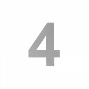 Цифра на дверь Luxe 50 мм сатинированный хром 4