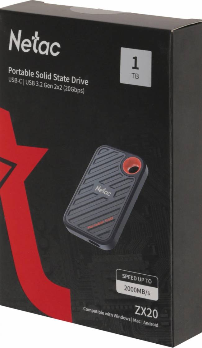 Накопитель SSD Netac NT01ZX20-001T-32BL — для бизнеса и офиса Накопитель SSD Netac NT01ZX20-001T-32BL — для бизнеса и офиса
