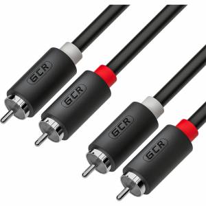 GCR Кабель 2.0m аудио 2 х RCA / 2 х RCA, черный, GCR-54128 Greenconnect GCR-54128, 2 м