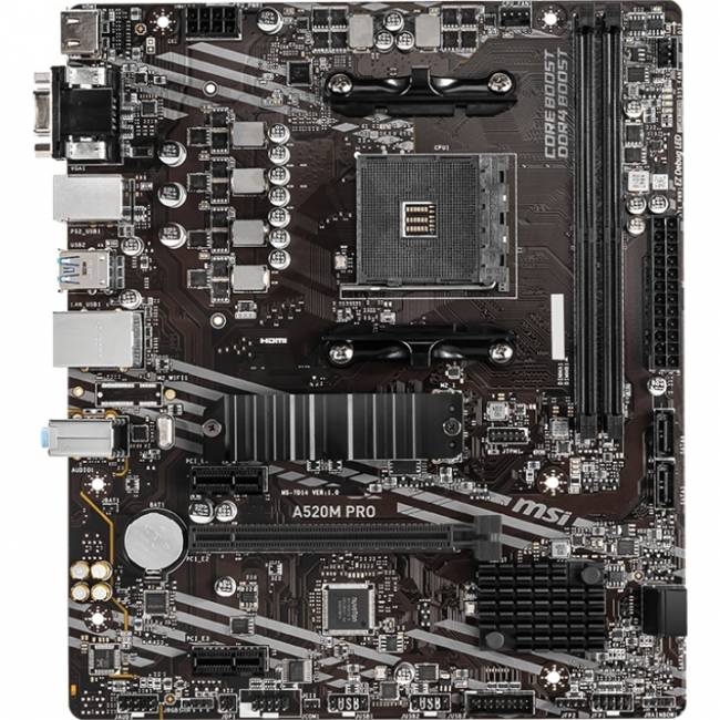 Материнская плата MSI A520M PRO — для бизнеса и офиса Материнская плата MSI A520M PRO — для бизнеса и офиса