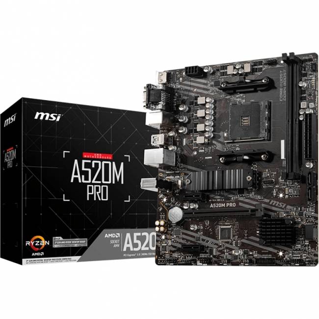 Материнская плата MSI A520M PRO — для бизнеса и офиса Материнская плата MSI A520M PRO — для бизнеса и офиса