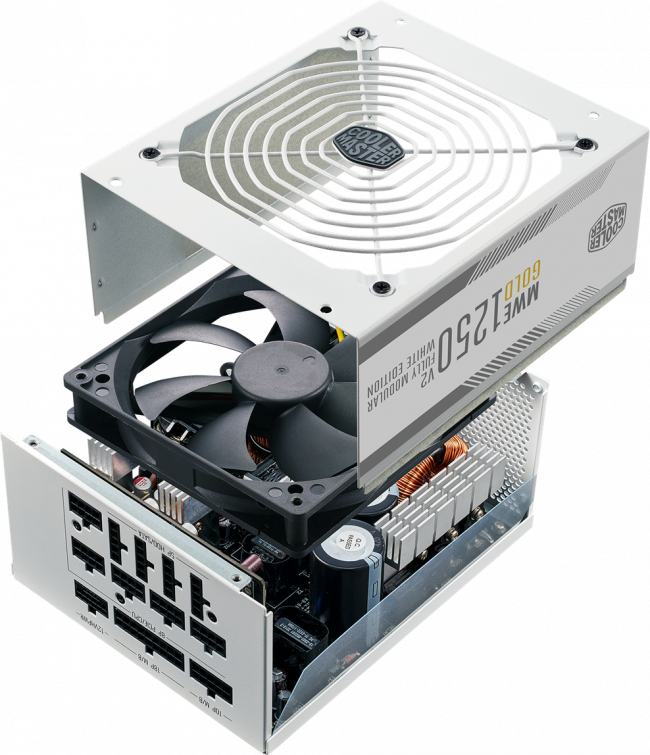Блок питания 1250 Ватт Cooler Master MWE GOLD 1250 - V2 ATX 3.0 WHITE VERSION — для бизнеса и офиса Блок питания 1250 Ватт Cooler Master MWE GOLD 1250 - V2 ATX 3.0 WHITE VERSION — для бизнеса и офиса