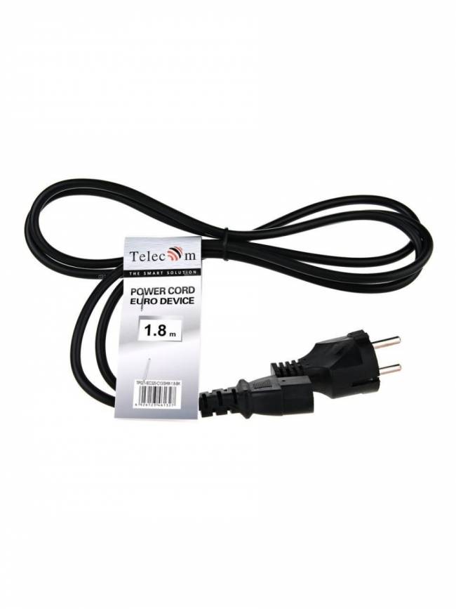 Кабель компьютер - розетка 220V <1.8м> (Европейский стандарт) <TP021-1.8-BK> Telecom TP021-1.8-BK — для бизнеса и офиса Кабель компьютер - розетка 220V <1.8м> (Европейский стандарт) <TP021-1.8-BK> Telecom TP021-1.8-BK — для бизнеса и офиса