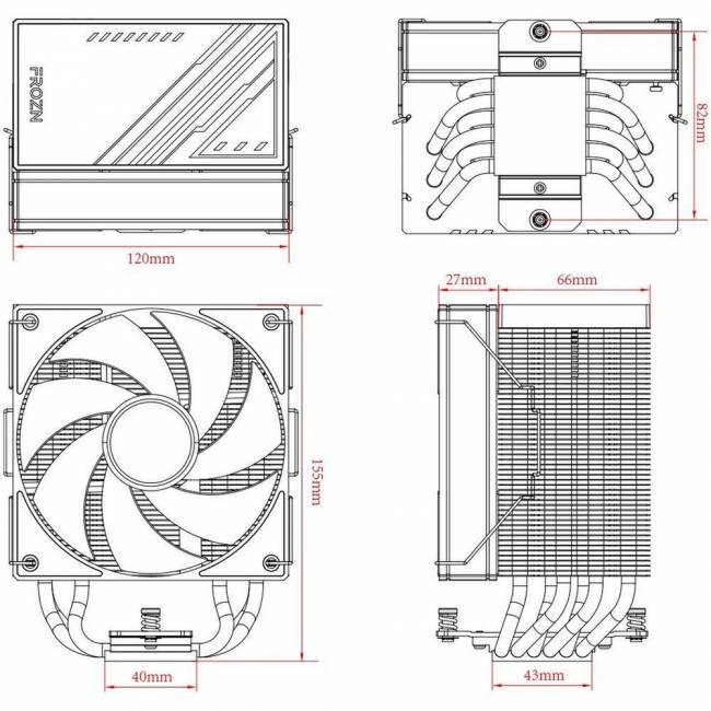 Вентилятор корпусной ID-COOLING FROZN_A610_ARGB_WHITE — для бизнеса и офиса Вентилятор корпусной ID-COOLING FROZN_A610_ARGB_WHITE — для бизнеса и офиса